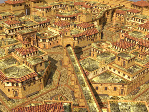 roman town low-poly 3D 모델