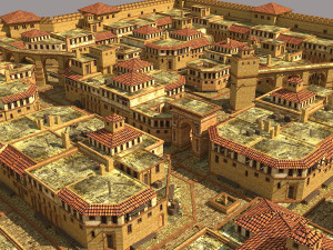 roman town low-poly Modelo 3D