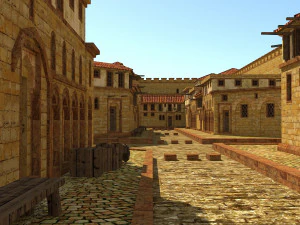 로마 마을 로우 폴리 3D 모델