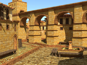 roman town low-poly Modelo 3D
