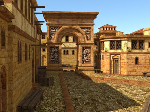 roman town low-poly Modelo 3D