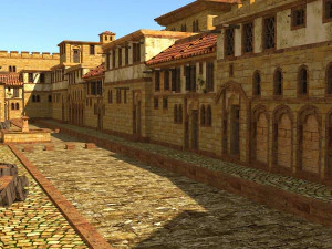 로마 마을 로우 폴리 3D 모델