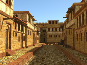 roman town low-poly Modelo 3D
