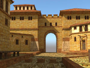 로마 마을 로우 폴리 3D 모델