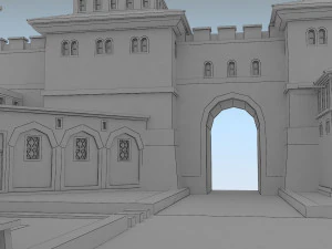 로마 마을 로우 폴리 3D 모델