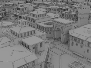 roman town low-poly Modelo 3D