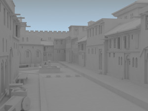 roman town low-poly Modelo 3D