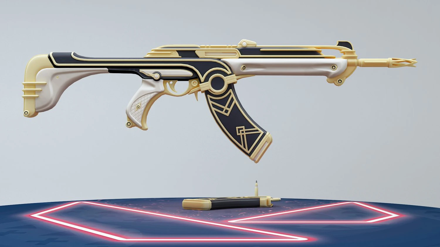 valorant artdeco ak 3D Model .c4d .max .obj .3ds .fbx .stl .blend 