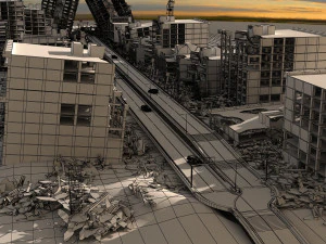 좀비 도시 3D 모델