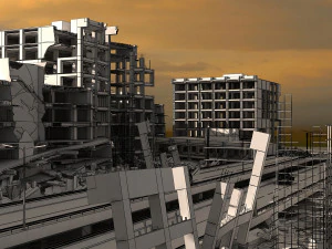 좀비 도시 3D 모델