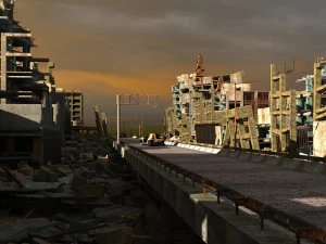 좀비 도시 3D 모델