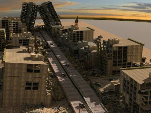 좀비 도시 3D 모델