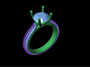 diamond ring 001 3D Print Model