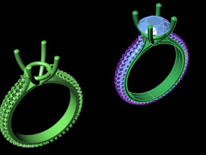 diamond ring 001 3D Print Model