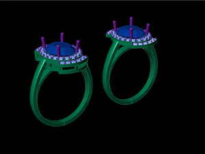 diamond ring 002 3D Print Model