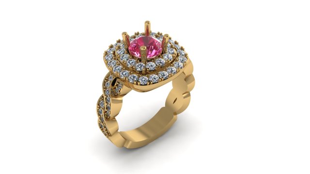 diamond ring 003 3D 打印模型 .c4d .max .obj .3ds .fbx .stl .blend 