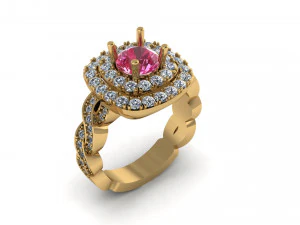 हीरे की अंगूठी 003 3D प्रिंट मॉडल