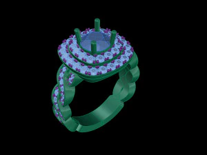 diamond ring 003 3D Print Model