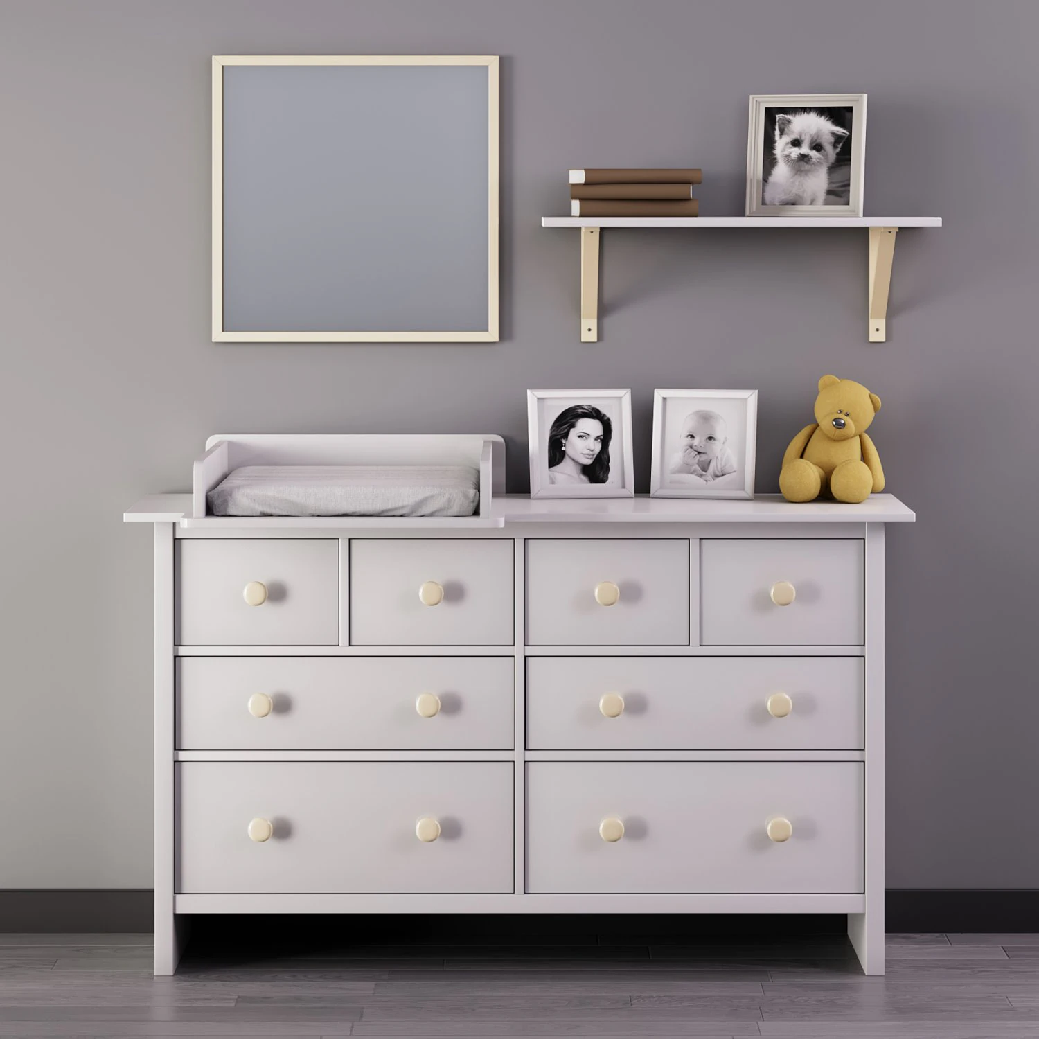 baby changing table 001 3D Model .c4d .max .obj .3ds .fbx .stl .blend 