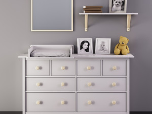baby changing table 001 Model 3D