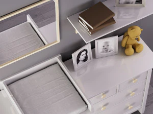 baby changing table 001 3D Model