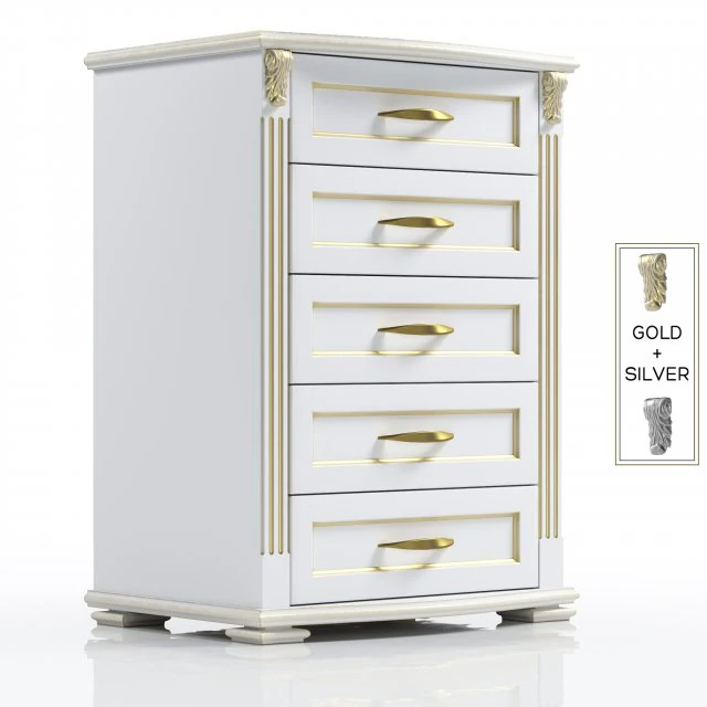 chest of drawers 001 3D Model .c4d .max .obj .3ds .fbx .stl .blend