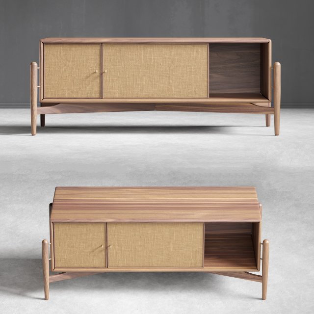 sideboard 003 3D Model .c4d .max .obj .3ds .fbx .stl .blend 