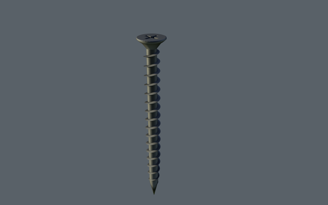 self-tapping screw 3D Model .c4d .max .obj .3ds .fbx .stl .blend