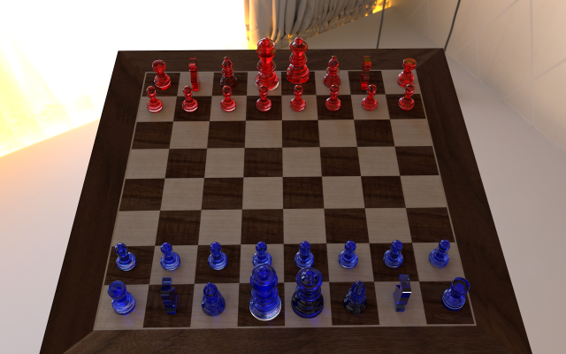 crystal chess set- c4d 3D Model .c4d .max .obj .3ds .fbx .stl .blend 