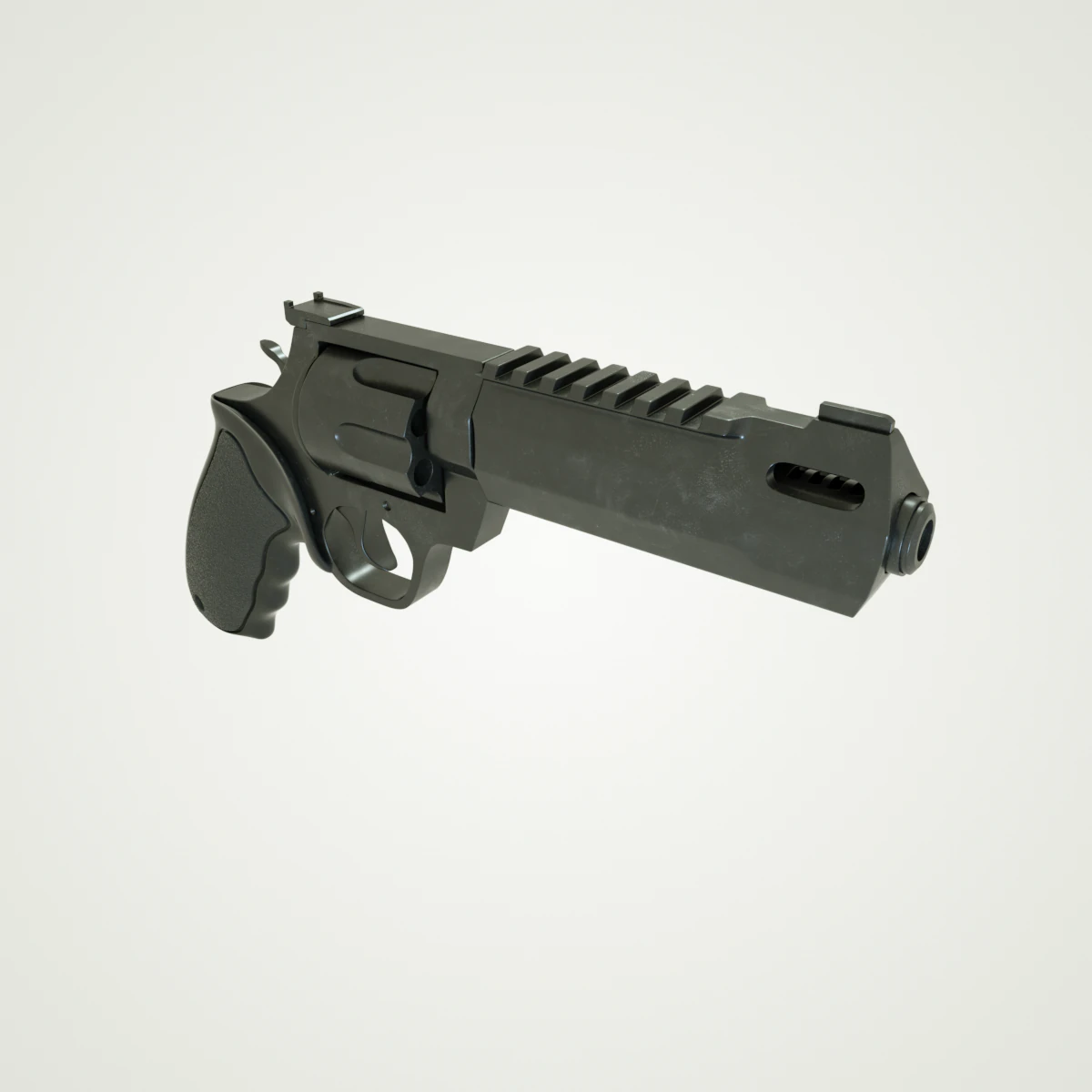 Revolver Taurus 3D Model .c4d .max .obj .3ds .fbx .stl .blend 
