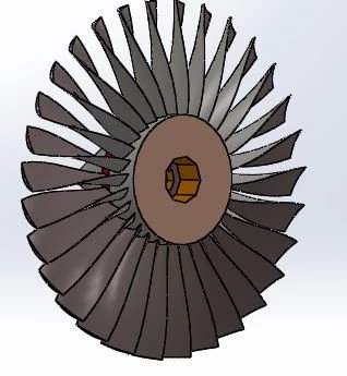 l&acirc;mina da turbina Modelo 3D .c4d .max .obj .3ds .fbx .stl .blend 