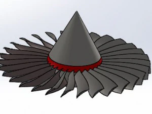 l&acirc;mina da turbina Modelo 3D