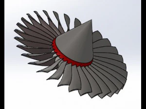 l&acirc;mina da turbina Modelo 3D