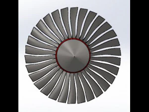 l&acirc;mina da turbina Modelo 3D