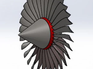 l&acirc;mina da turbina Modelo 3D
