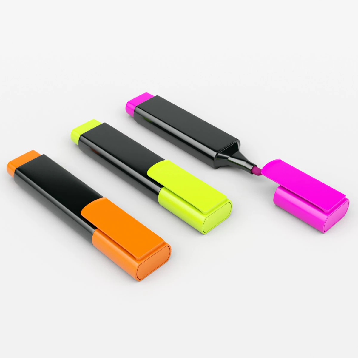 caneta marca-texto Modelo 3D .c4d .max .obj .3ds .fbx .stl .blend 