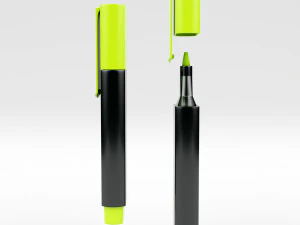 caneta marca-texto Modelo 3D