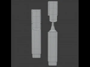 caneta marca-texto Modelo 3D