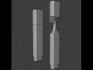 caneta marca-texto Modelo 3D