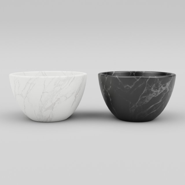 marble bowl 3D मॉडल .c4d .max .obj .3ds .fbx .stl .blend 