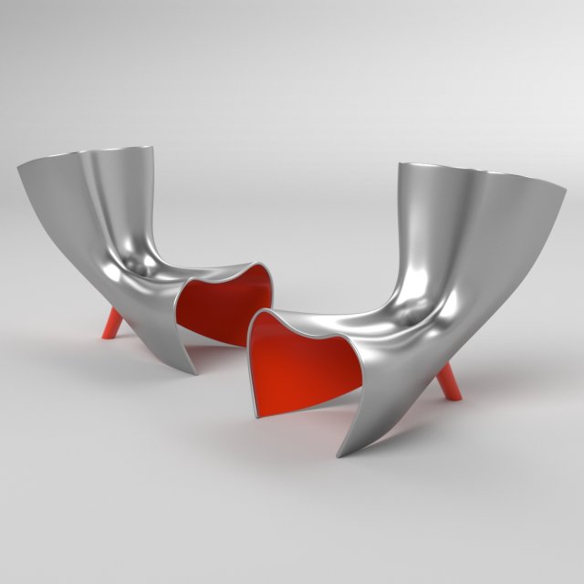 alufelt chair 3Dモデル .c4d .max .obj .3ds .fbx .stl .blend 