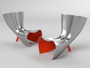 krzesło Alufelt Model 3D