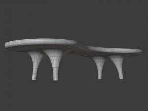 orgone chop top table Model 3D