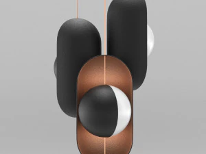 maanlicht hanglamp verticaal 3D Model