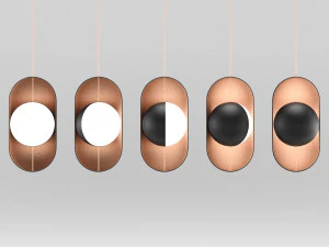 moonlight pendant lamp vertical 3D Model