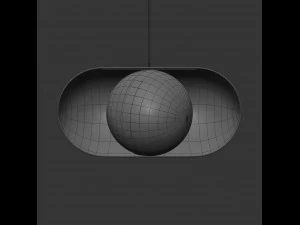 moonlight pendant lamp horizontal 3D Model