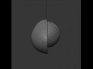 moonlight pendant lamp horizontal 3D Model