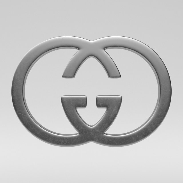 gucci cast metal label Model 3D .c4d .max .obj .3ds .fbx .stl .blend 