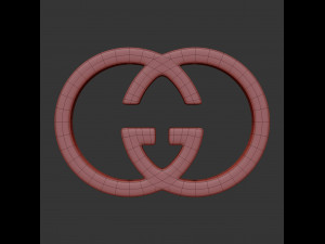 gucci cast metal label Model 3D