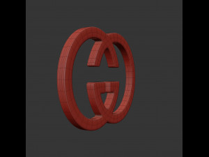 gucci cast metal label Model 3D